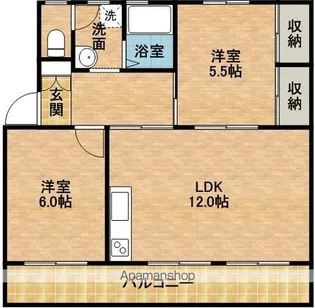 サンライズ柿澤【1階】の間取り