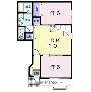 ロジュマンパルクⅡ【1階】の間取り