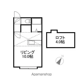 来夢ハイツ【204号室】の間取り
