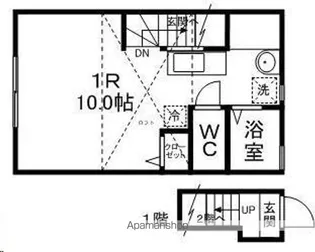 ラ・ヴィータ フェリス ウノ【202号室】の間取り
