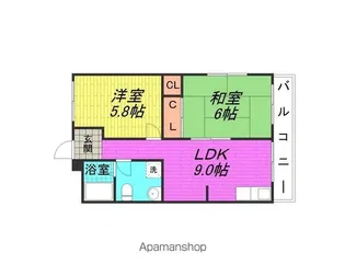 パークサイド前田1号館【302号室】の間取り