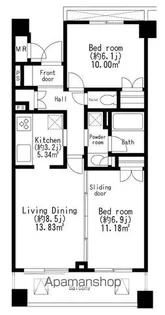 レジディア世田谷弦巻【2階】の間取り
