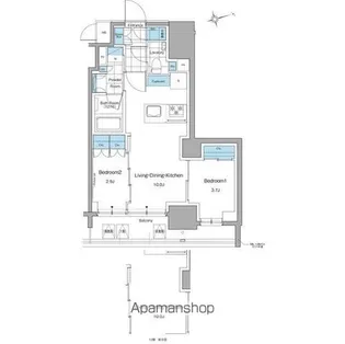 ルフォンプログレ本郷三丁目【1階】の間取り