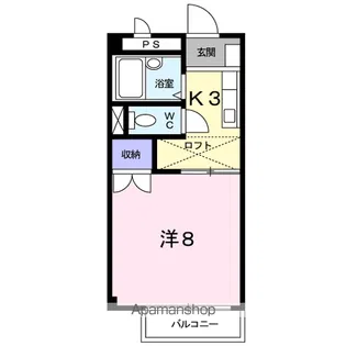 ジュネス一の宮【2階】の間取り