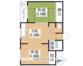 リバーハイツ五条【203号室】の間取り