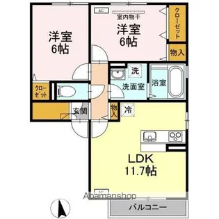 プリマヴェーラ A棟【2階】の間取り