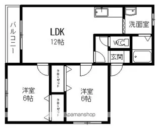 イーストワン【3階】の間取り