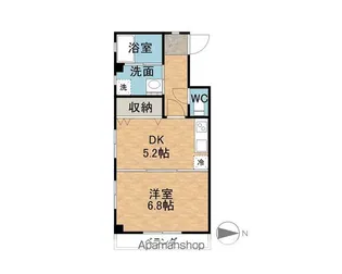 モルゲン駅東【205号室】の間取り