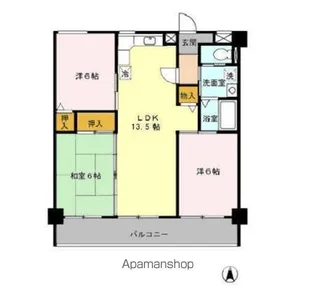 サンローヤル香坂【7階】の間取り