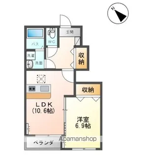 メゾン・ボンヌール【1階】の間取り
