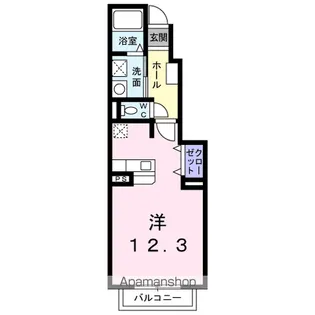 アンソレイエ ガルデン【1階】の間取り