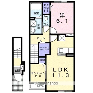 ルルタンA【2階】の間取り