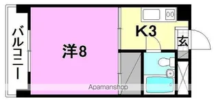 第2パールハイツ【405号室】の間取り