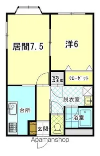 カーサフィオーレ【106号室】の間取り