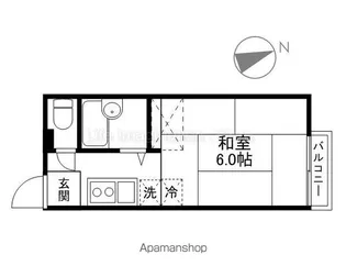 メロディーハイツ【2-B号室】の間取り
