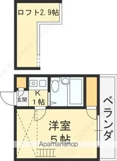 ハッピーヒルズ喜里川【2階】の間取り