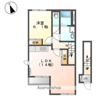 サニーヴィラ 柿谷【201号室】の間取り