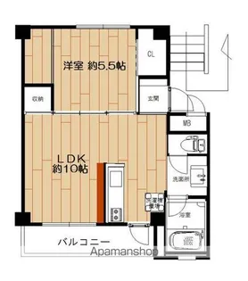ビレッジハウス小野田第二2号棟【3階】の間取り