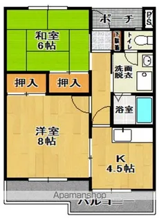 福島県郡山市富久山町久保田字桝形【アパート】の間取り