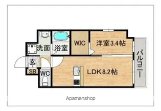 WISTERIA大橋HILO【7階】の間取り