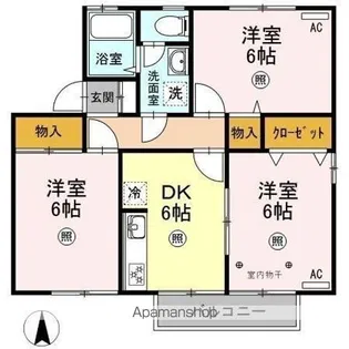 ヴェルフィーユ A【2階】の間取り