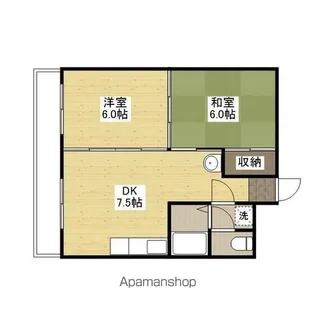 フラワーパレスハラダ【8階】の間取り