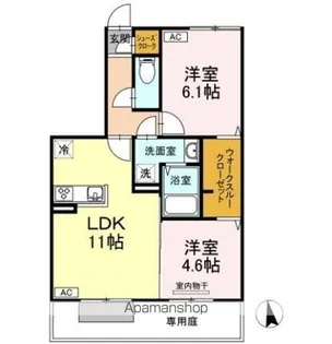 プリムヴェール大内 C棟【1階】の間取り
