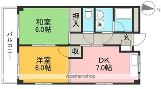 中山ハイツ【2階】の間取り