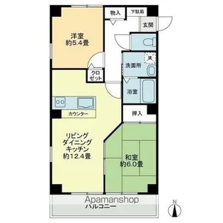 フォブールタウン成合C棟【3階】の間取り