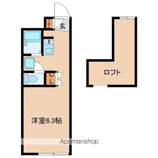 ビューテラス太白【201号室】の間取り