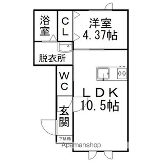 ルミナーレ公園B【2階】の間取り