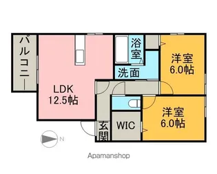 シャルマンラフィネ【1階】の間取り