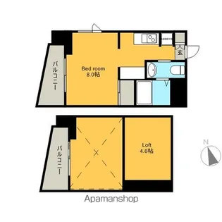 レジディア市谷薬王寺【9階】の間取り