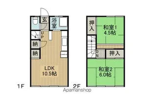 四賀ハウス4号棟【402号室】の間取り