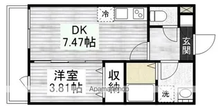 RISING SUN【203号室】の間取り