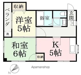 コーポろまん【103号室】の間取り