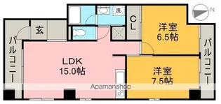 ア・ラコント北棟【2階】の間取り