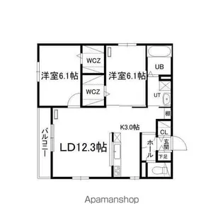 メゾン・イル・ノード・平岸【1階】の間取り