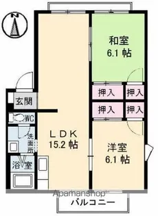 フレグランス藤ノ木 A・B棟【1階】の間取り