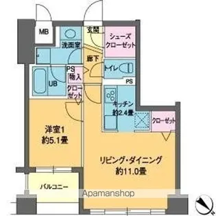 カスタリア茅場町【4階】の間取り