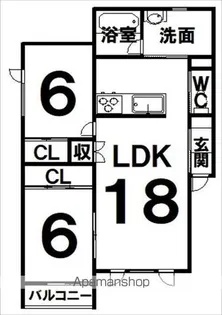 TOWN東9南2A【1階】の間取り