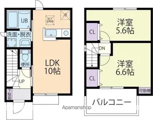 FIORE(フィオーレ)B【105号室】の間取り