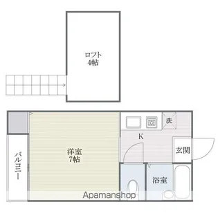 コモド天神南【1階】の間取り