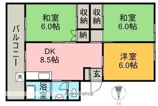 ベルコート七宝台【2階】の間取り