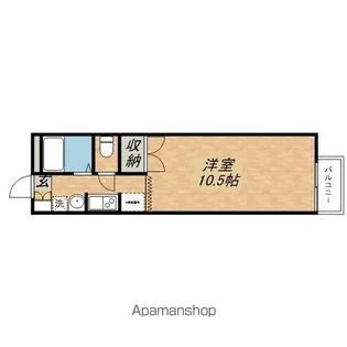 エーヌナイン【206号室】の間取り