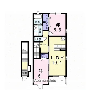 ヴェルデ春日井【2階】の間取り