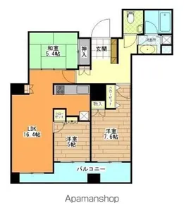 百道タワー【2202号室】の間取り