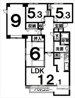 パストラルハイム公園東町【701号室】の間取り