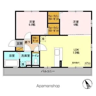 エクセラン・ピエール【3階】の間取り