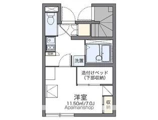 レオパレス八ヶ崎【1階】の間取り
